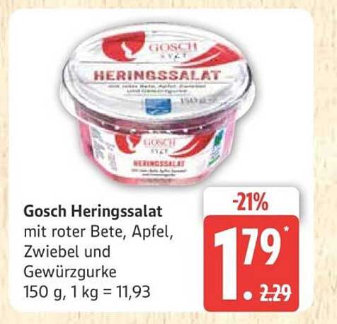 Gosch Heringssalat mit roter Bete, Apfel, Zwiebel und Gewürzgurke