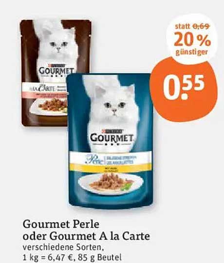 Gourmet Perle oder Gourmet A la Carte, 85 g Beutel