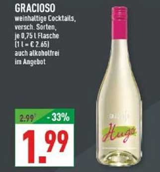 GRACIOSO weinhaltige Cocktails, verschiedene Sorten, 0,75 L Flasche