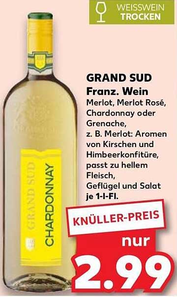 GRAND SUD Franz. Wein - Chardonnay