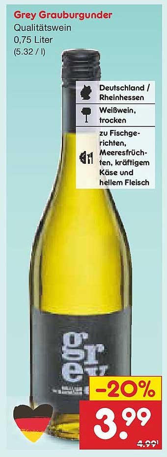 Grey Grauburgunder Qualitätswein 0,75 Liter