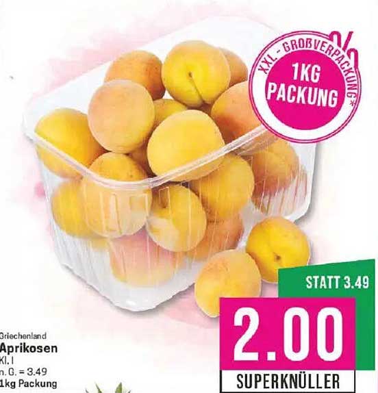 Griechische Aprikosen 1 kg Packung