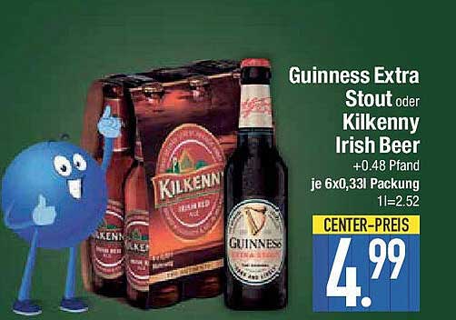 Guinness Extra Stout oder Kilkenny Irish Beer