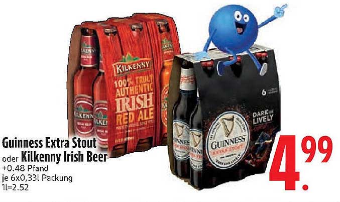 Guinness Extra Stout oder Kilkenny Irish Beer