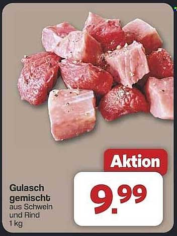 Gulasch gemischt aus Schwein und Rind 1 kg