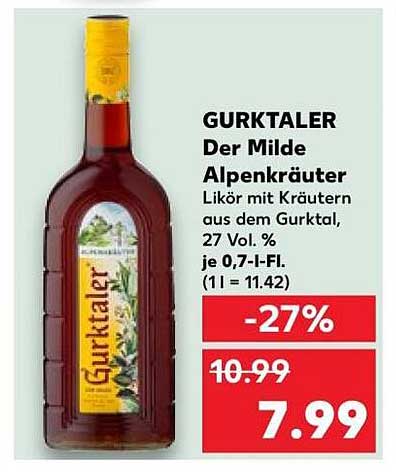 GURKTALER Der Milde Alpenkräuter Likör mit Kräutern aus dem Gurktal
