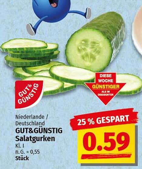 GUT & GÜNSTIG Salatgurken - Frische für deinen Salat