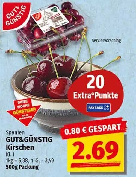 GUT&GLÜCKLICH Kirschen 500g - Nur 2,69 €