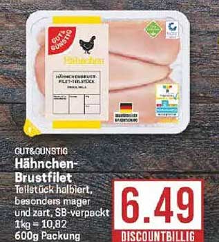 Gut&Günstig Hähnchen-Brustfilet 600g