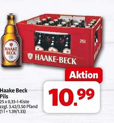 Haake Beck Pils 25 x 0,33-L-Kiste