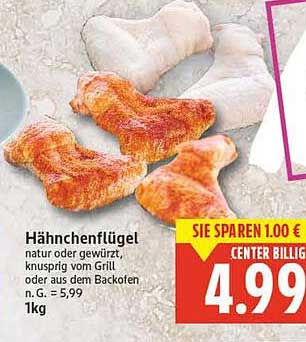 Hähnchenflügel natur oder gewürzt - knusprig vom Grill oder aus dem Backofen