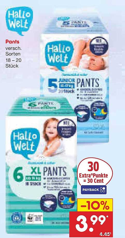 Hallo Welt Pants, verschiedene Sorten, 18 - 20 Stück