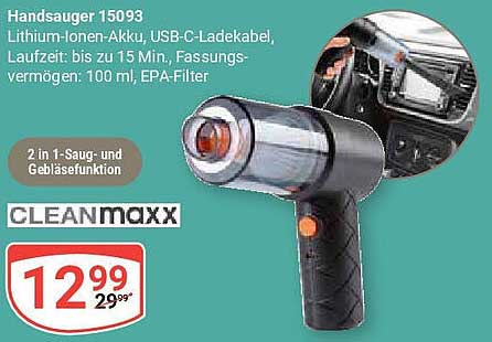 Handstaubsauger 15093 von CLEANmaxx