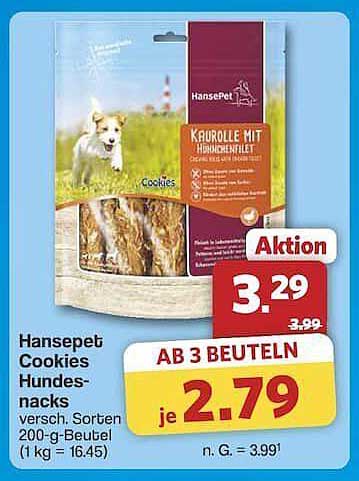 HansePet Cookies Hundesnacks 200-g-Beutel
