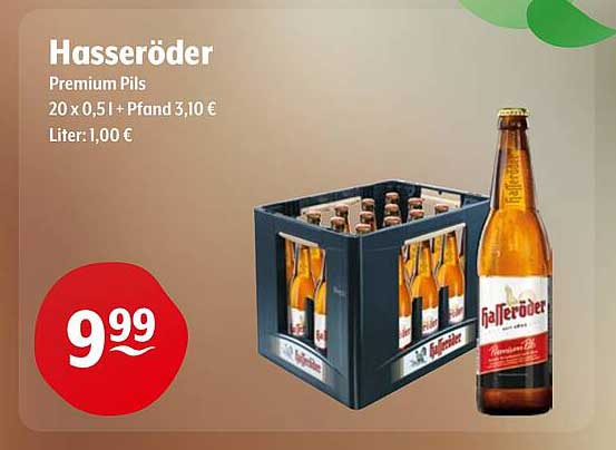 Hasseröder Premium Pils 20 x 0,5l + Pfand 3,10 €