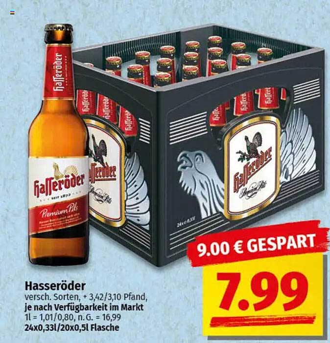 Hasseröder Premium Pils – 24 Flaschen für nur 7,99 €