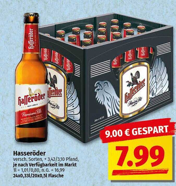 Hasseröder Premium Pils - 24 x 0,5 l Flasche