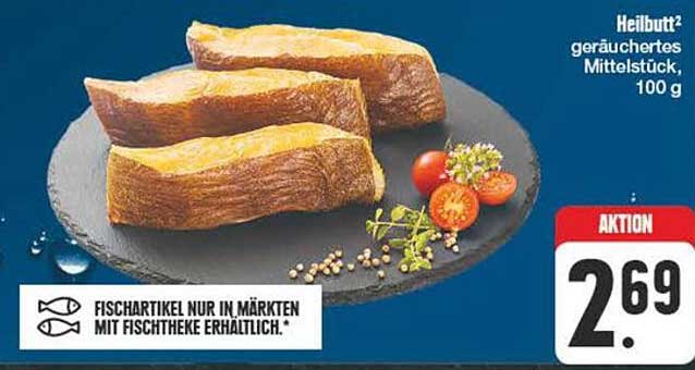 Heilbutt² geräuchertes Mittelstück, 100 g