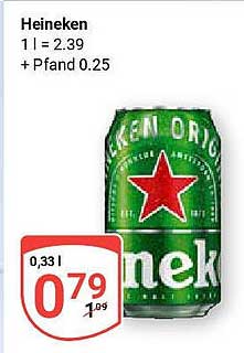 Heineken Bier 0,33 l Dose, zum Sonderpreis