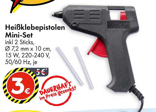 Heißklebepistolen Mini-Set inkl. 2 Sticks