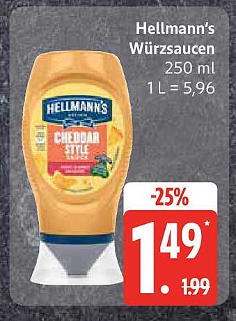 Hellmann’s Würzsaucen Cheddar Style 250 ml