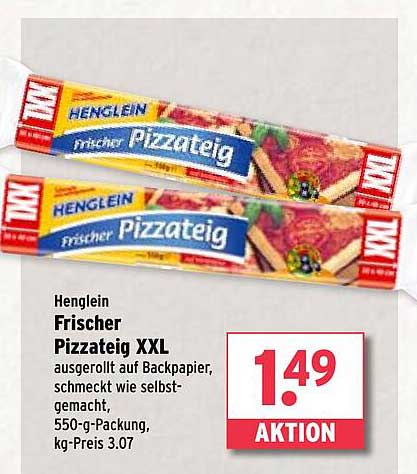 Henglein Frischer Pizzateig XXL