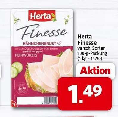 Herta Finesse Hähnchenbrust 100-g-Packung