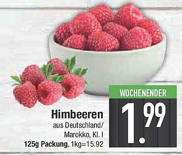 Himbeeren aus Deutschland/Marokko, Kl. I