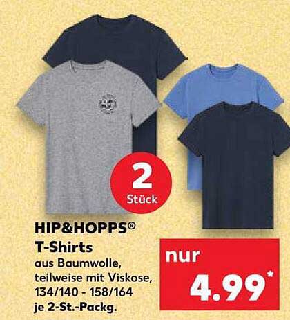 HIP&HOPPS® T-Shirts, 2 Stück