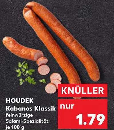 HOUDEK Kabanos Klassik feinfwürzige Salami-Spezialität je 100 g