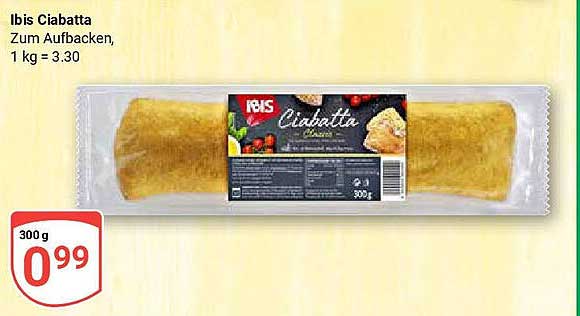 Ibis Ciabatta zum Aufbacken, 300 g
