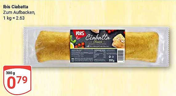 Ibis Ciabatta, zum Aufbacken, 300 g