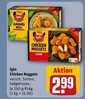 Iglo Chicken Nuggets - Verschiedene Sorten, Tiefgefroren