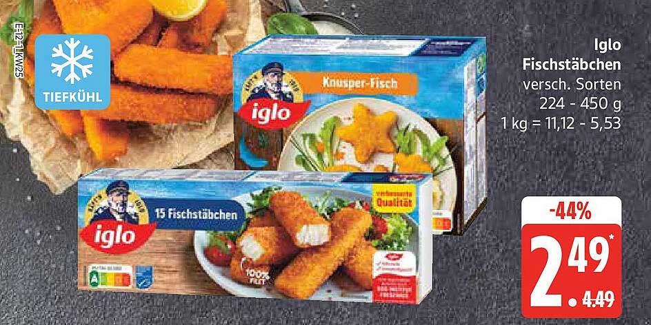 Iglo Fischstäbchen - Verschiedene Sorten 224 - 450 g