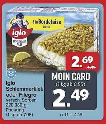 Iglo Schlemmerfilet à la Bordelaise oder Filegro