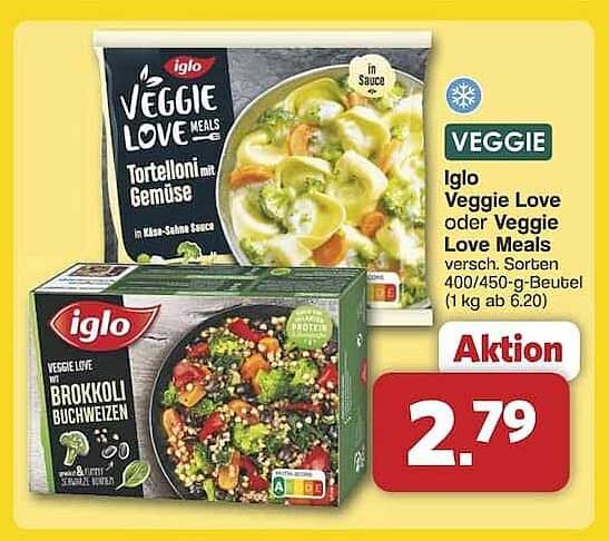 Iglo Veggie Love oder Veggie Love Meals - Verschiedene Sorten