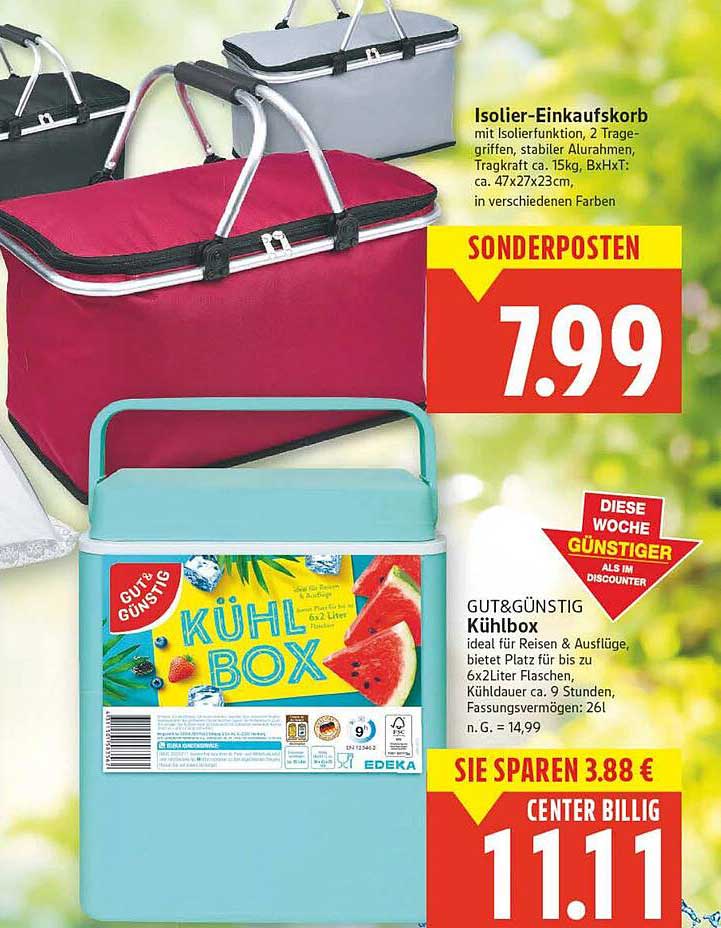 Isolier-Einkaufskorb und Kühlbox - die optimalen Begleiter für den Sommer