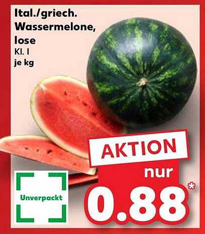 Ital. / griech. Wassermelone, lose - Kl. I je kg