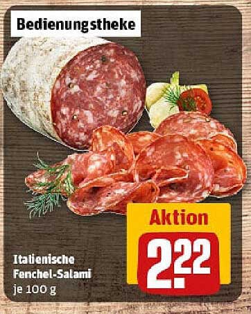 Italienische Fenchel-Salami je 100 g