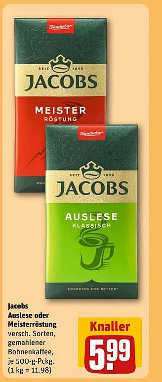 Jacobs Auslese oder Meisterröstung 500g