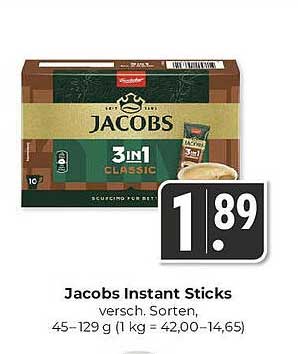 Jacobs Instant Sticks 3in1 Classic