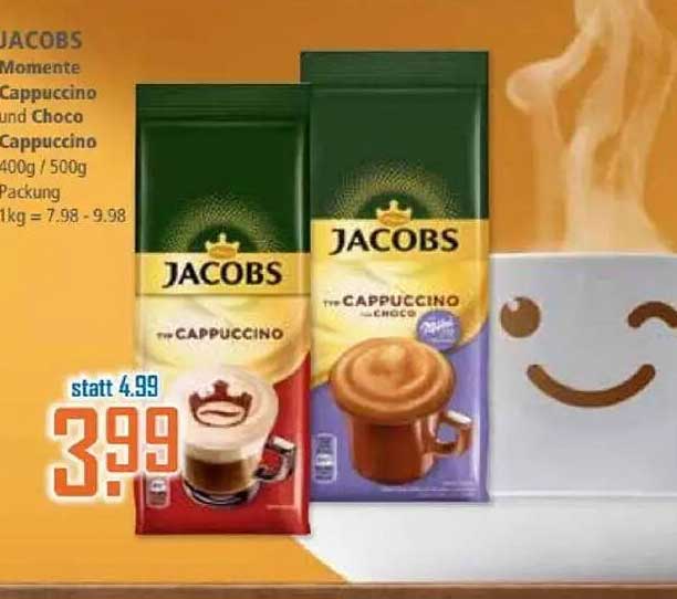 JACOBS Momente Cappuccino und Choco Cappuccino 400g/500g