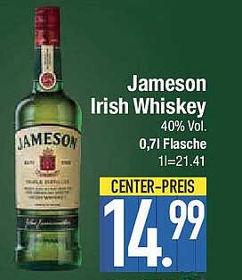 Jameson Irish Whiskey 0,7l - Mit 40% Vol.