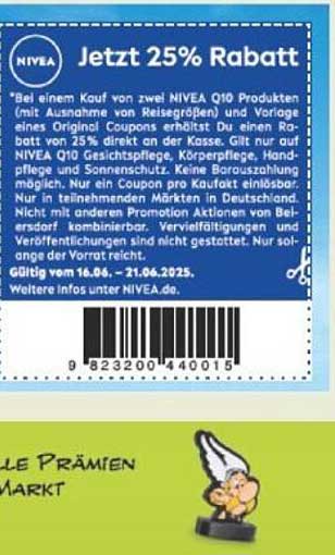Jetzt 25% Rabatt auf NIVEA Q10 Produkte