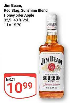Jim Beam Bourbon, Red Stag, Sunshine Blend, Honey oder Apple