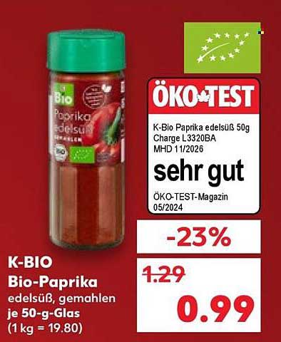 K-BIO Bio-Paprika edelsüß 50g