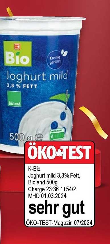 K-Bio Joghurt mild 3,8 % Fett, Bioland 500g