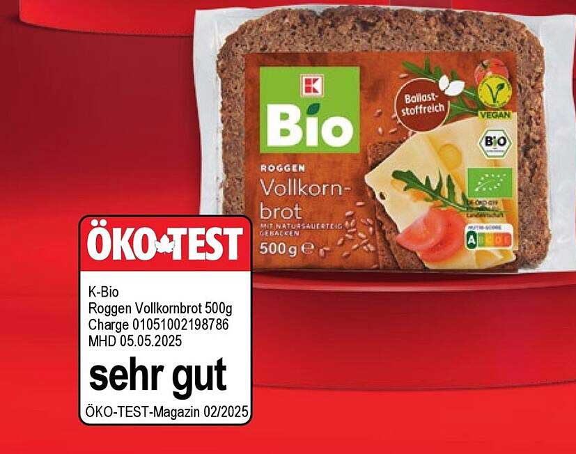 K-Bio Roggen Vollkornbrot 500g