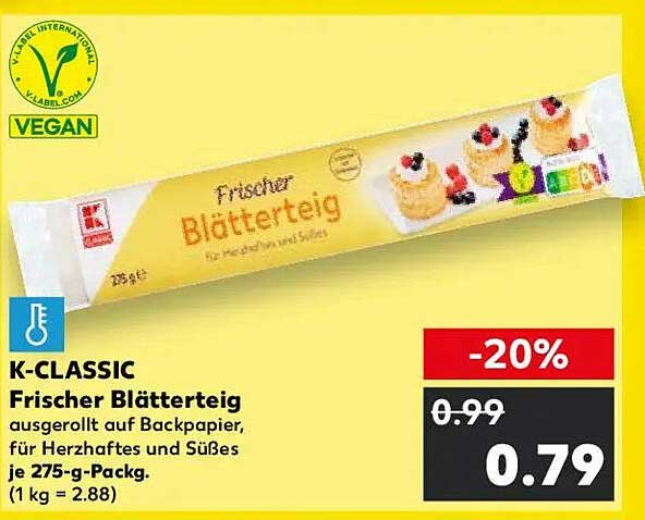 K-CLASSIC Frischer Blätterteig