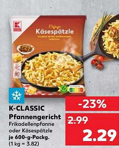 K-CLASSIC Kässpätzle 600 g Packung